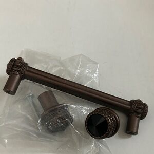 Cache SWAROVSKI Bronze and Black Crystal Decorative Hardware Set